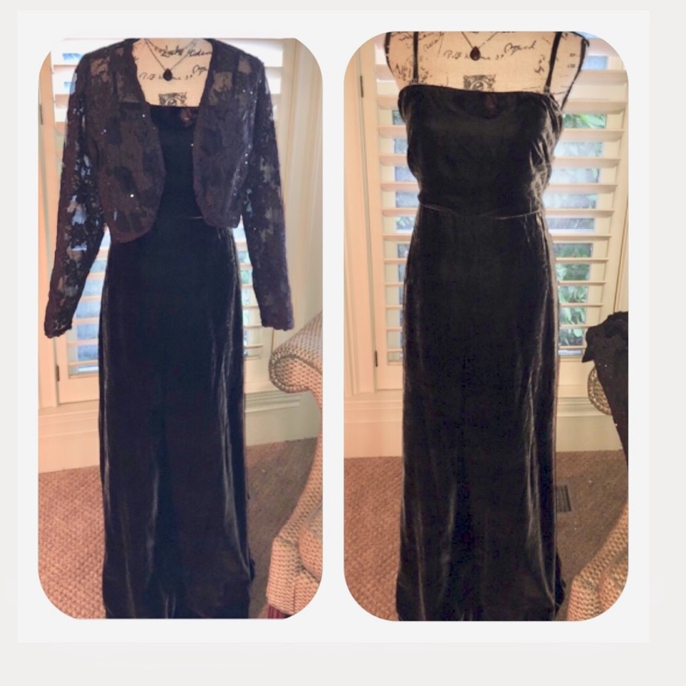 Sutton Studio 14W Chocolate Brown Evening Gown